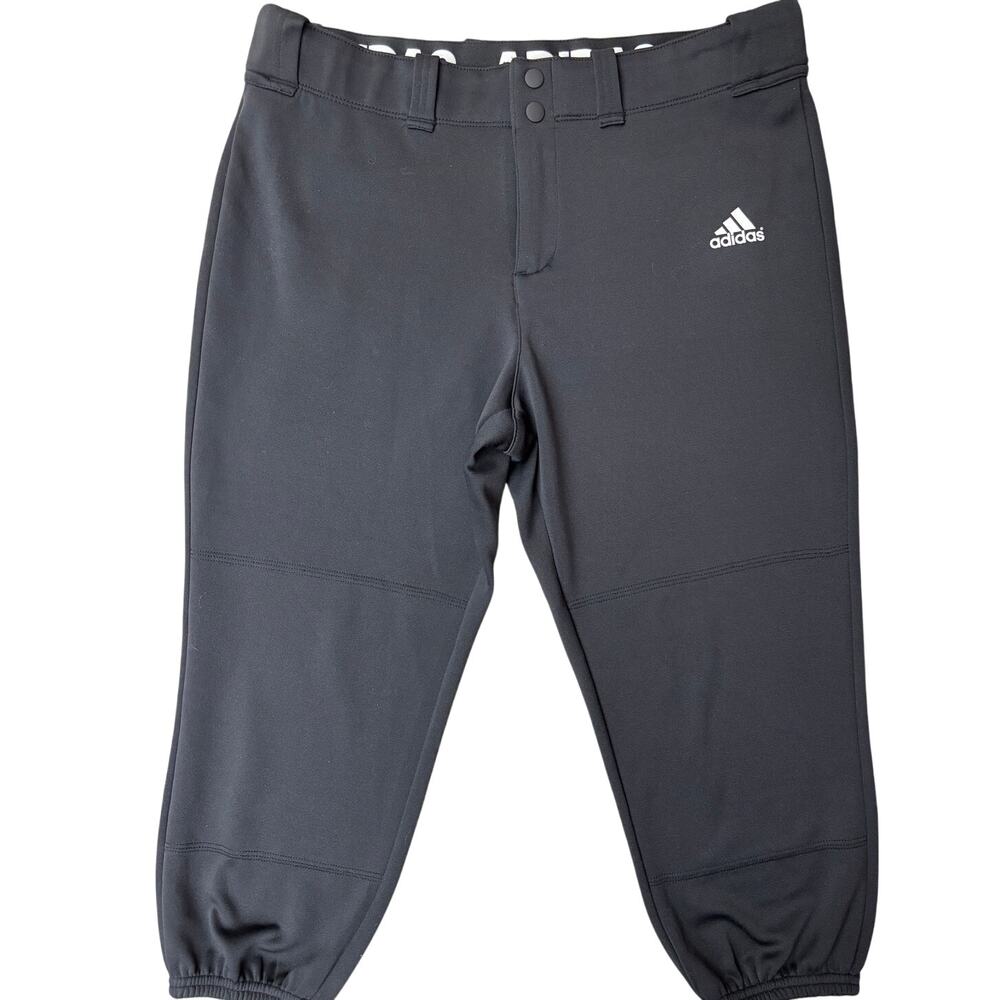 Adidas Mens Baseball Softball Pant Size Large Black Aeroready WORN ONE TIME